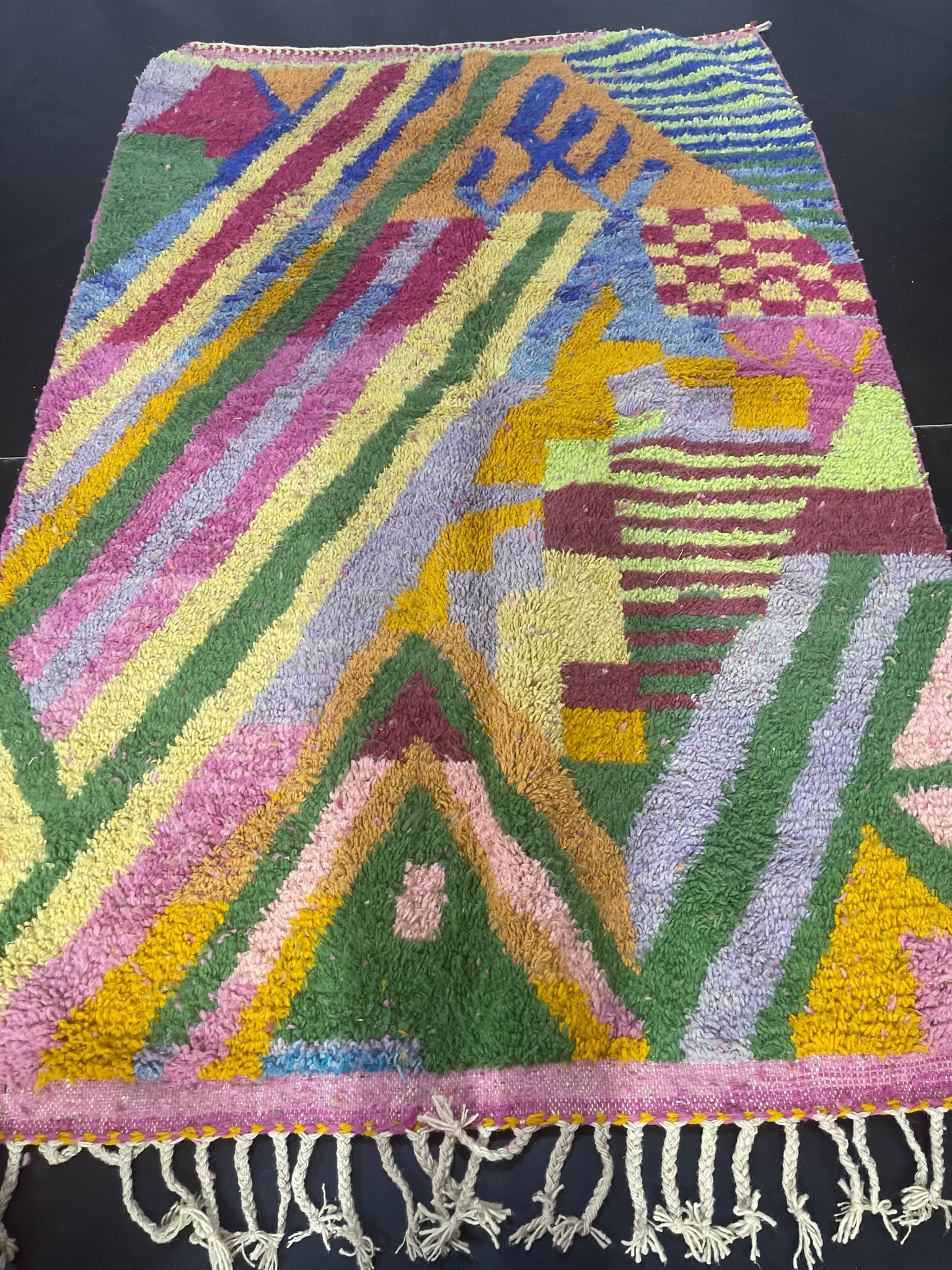 Boujaad Multicolored Rug khoutoutou - craftkechbrand