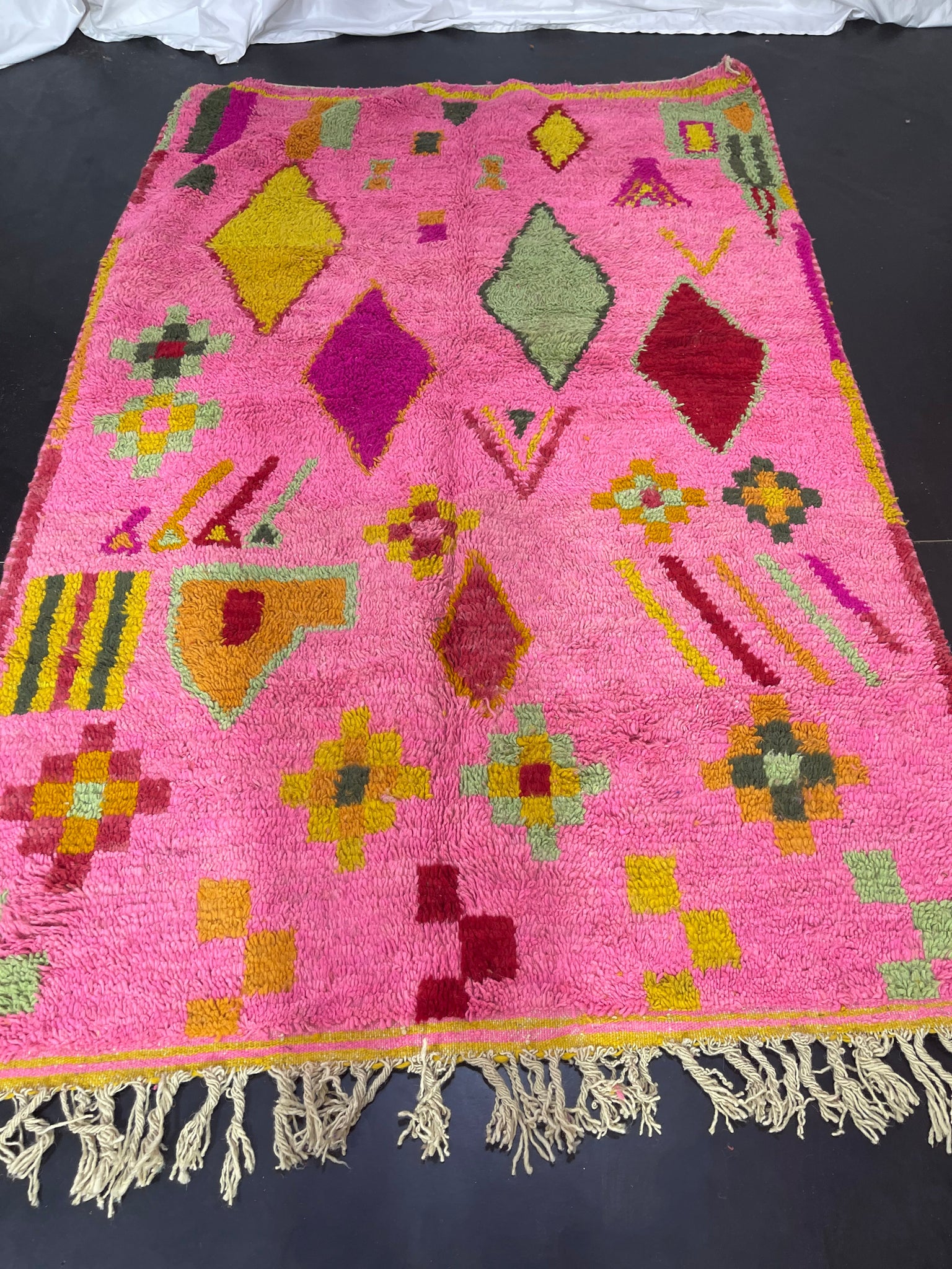 Boujaad pink Rug khwadri - craftkechbrand