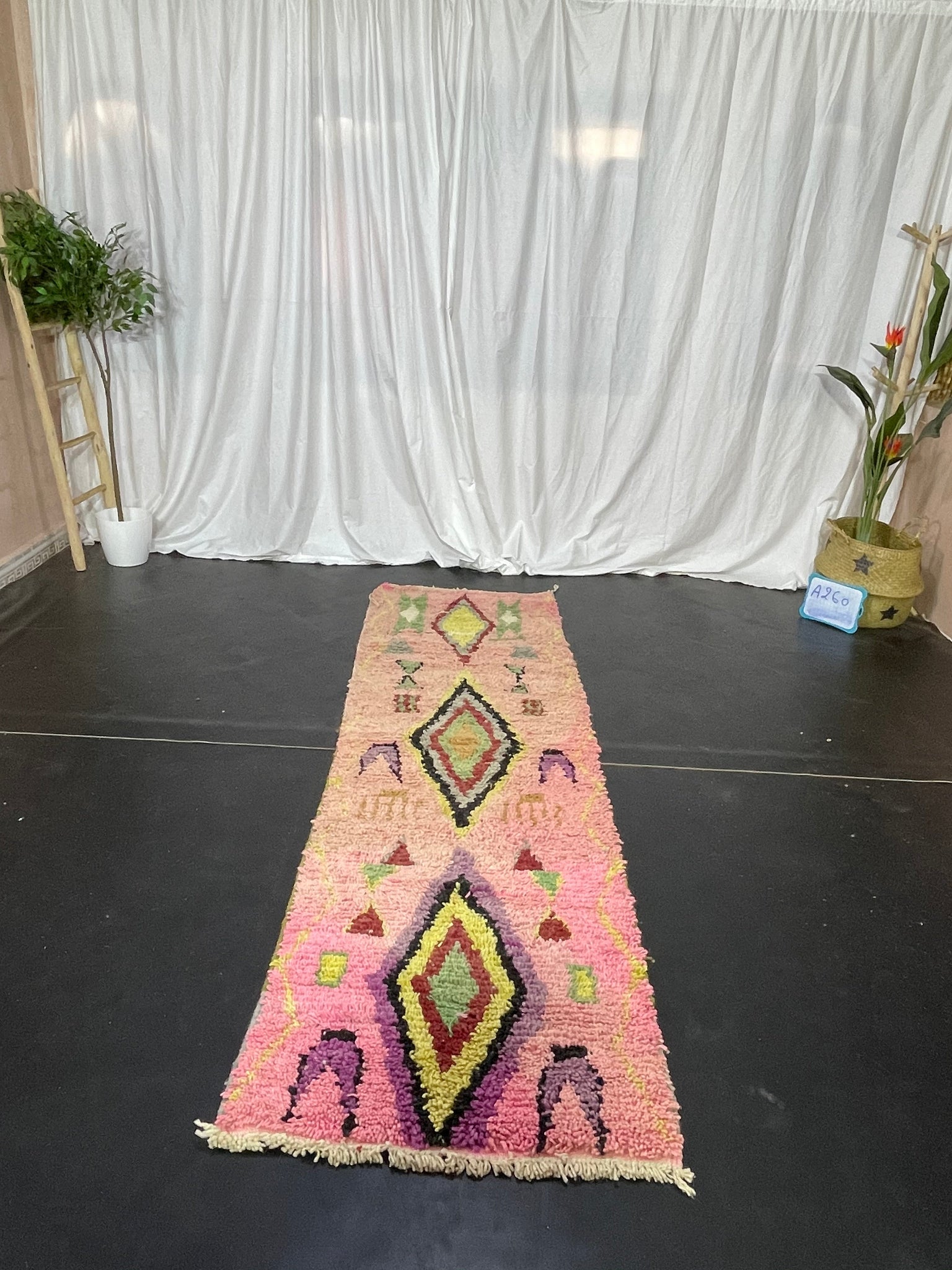 VINTAGE  Handmade Runner Rug - craftkechbrand