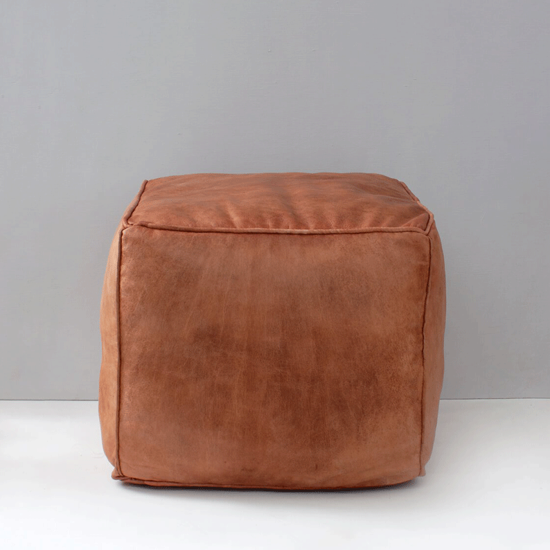 Moroccan-leather-pouf-square-ottoman