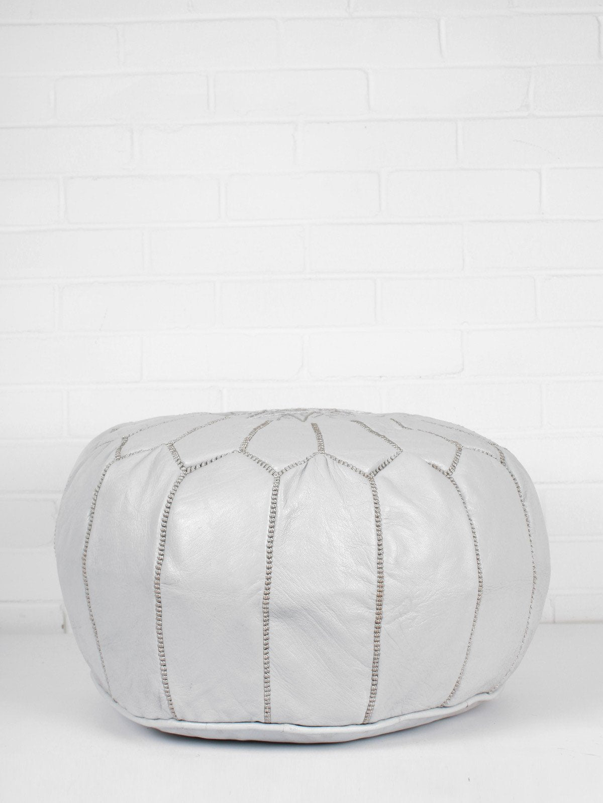 Grey top moroccan pouffe