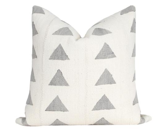 THE GREY TRIANGLE MUDCLOTH 20” X 20” PILLOW COVER - craftkechbrand